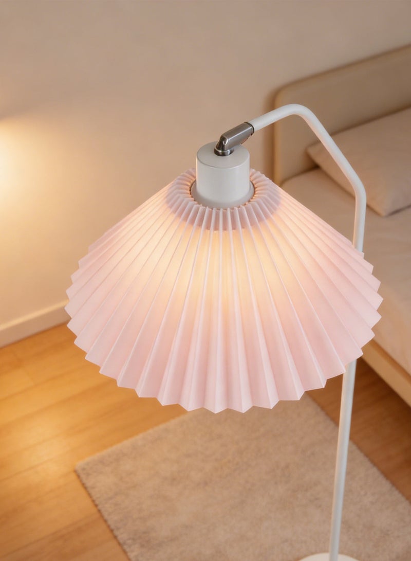 Minimalist Arc LED Floor Lamp, 16 Color Temperatures, Stepless Dimming, Remote Control, White Fabric Shade, Adjustable Tall Standing Lamp, Modern Design, 149×47 cm, for Bedroom, Living Room, or Office, White - Image 5